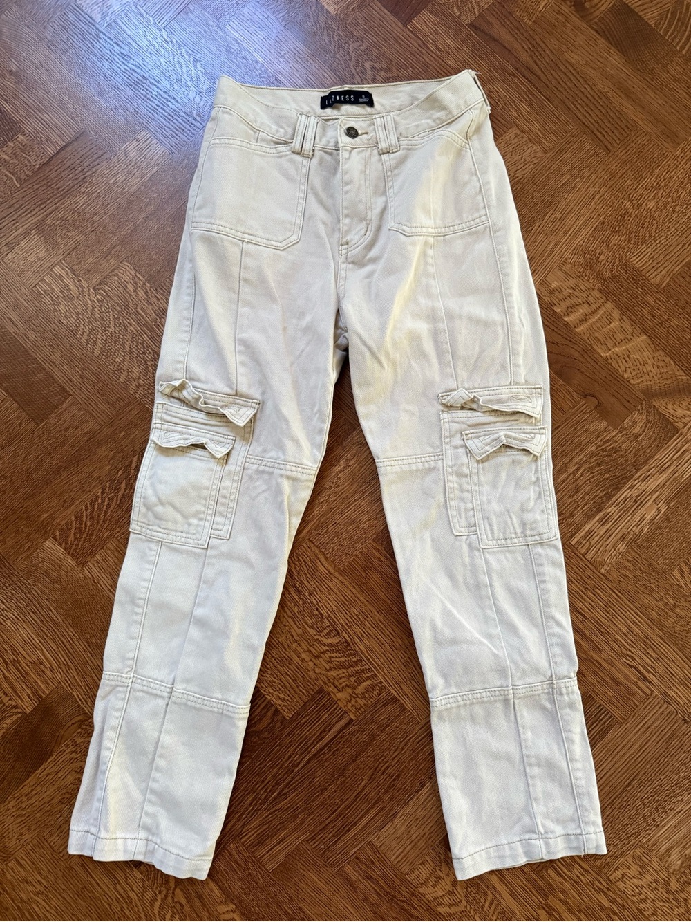 LIONESS Khaki Cargo Utility Pants Y2K Retro‎ Modern Streetwear Gorpcore Grunge S